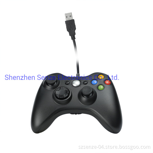 Wired Black Color Game Controller for xBox360/PC
